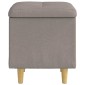 vidaXL Οθωμανικό αποθήκευσης με μαξιλάρι Taupe 40 x 40 x 45 cm ύφασμα