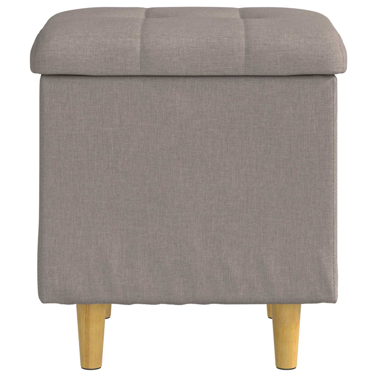 vidaXL Οθωμανικό αποθήκευσης με μαξιλάρι Taupe 40 x 40 x 45 cm ύφασμα