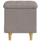 vidaXL Οθωμανικό αποθήκευσης με μαξιλάρι Taupe 40 x 40 x 45 cm ύφασμα