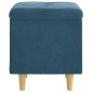vidaXL Οθωμανικό αποθήκευσης με μαξιλάρι Μπλε 40 x 40 x 45 cm Βελούδο