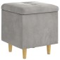 vidaXL Οθωμανικό αποθήκευσης Ανοιχτό γκρι 40 x 40 x 45 cm Βελούδο