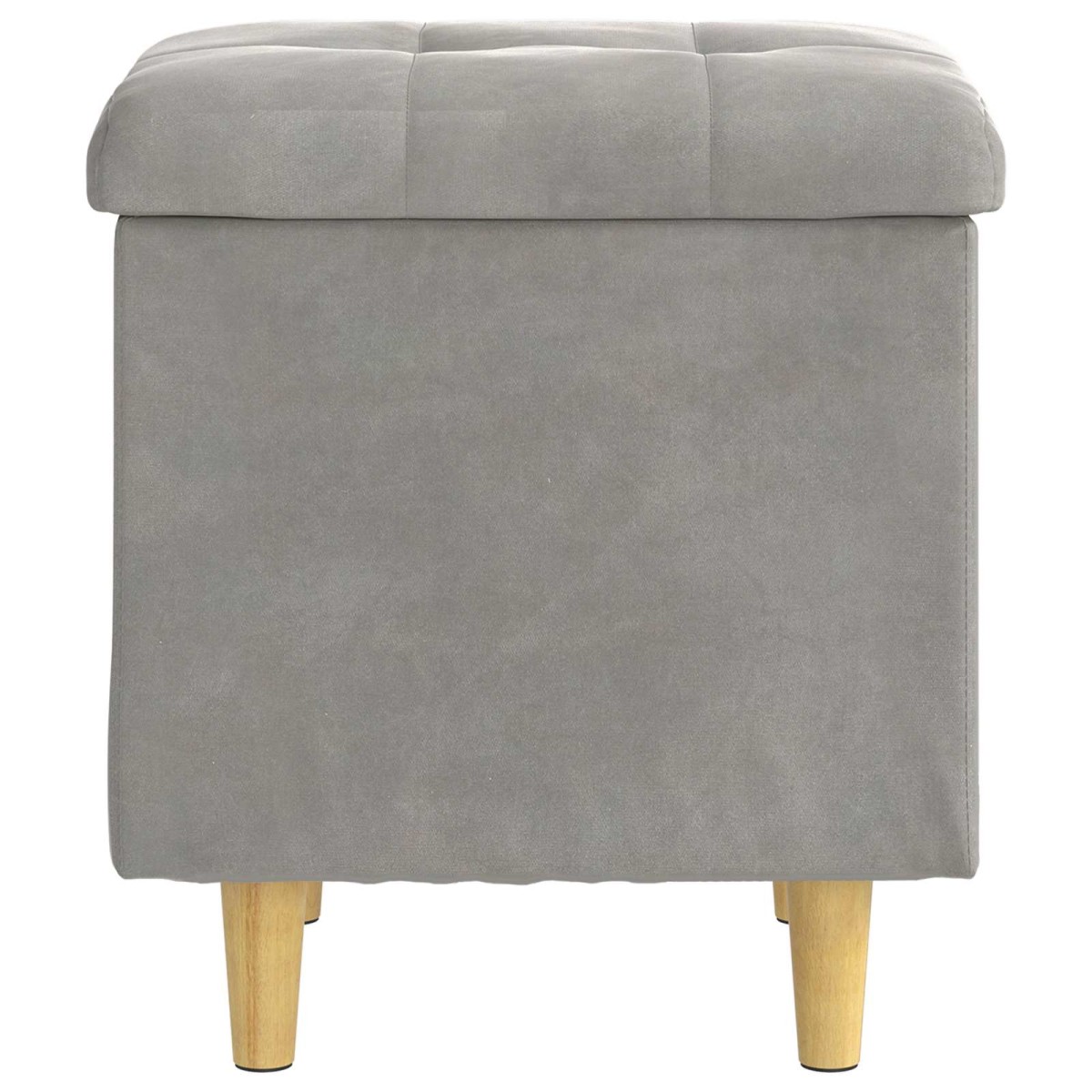 vidaXL Οθωμανικό αποθήκευσης Ανοιχτό γκρι 40 x 40 x 45 cm Βελούδο