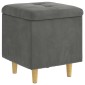 vidaXL Οθωμανικό αποθήκευσης Σκούρο Γκρι 40 x 40 x 45 cm Βελούδο
