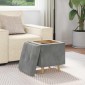 vidaXL Οθωμανικό αποθήκευσης Σκούρο Γκρι 40 x 40 x 45 cm Βελούδο