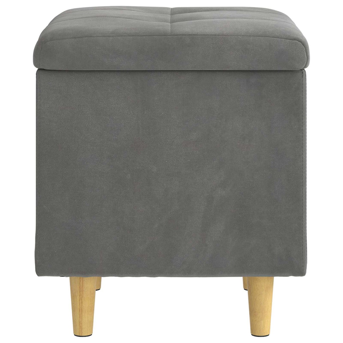 vidaXL Οθωμανικό αποθήκευσης Σκούρο Γκρι 40 x 40 x 45 cm Βελούδο