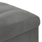 vidaXL Οθωμανικό αποθήκευσης Σκούρο Γκρι 40 x 40 x 45 cm Βελούδο