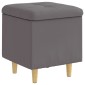 vidaXL Οθωμανικό αποθήκευσης Γκρι 40 x 40 x 45 cm Τεχνητό δέρμα