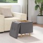 vidaXL Οθωμανικό αποθήκευσης Γκρι 40 x 40 x 45 cm Τεχνητό δέρμα