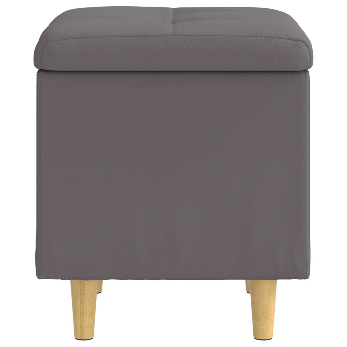 vidaXL Οθωμανικό αποθήκευσης Γκρι 40 x 40 x 45 cm Τεχνητό δέρμα