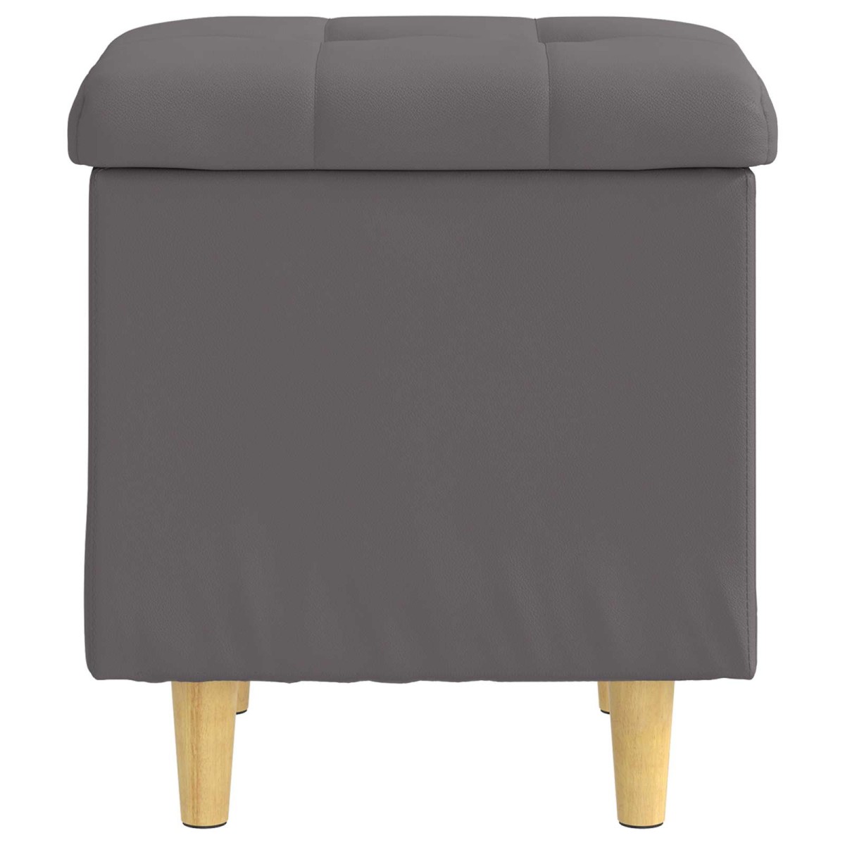 vidaXL Οθωμανικό αποθήκευσης Γκρι 40 x 40 x 45 cm Τεχνητό δέρμα