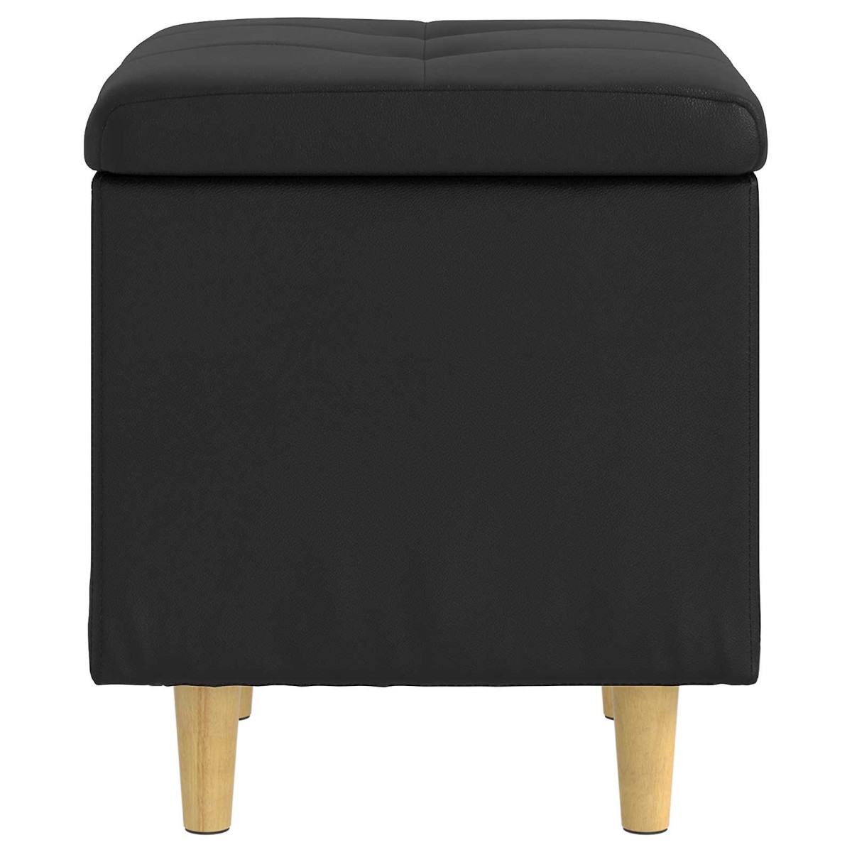 vidaXL Οθωμανικό αποθήκευσης Μαύρο 40 x 40 x 45 cm Τεχνητό δέρμα