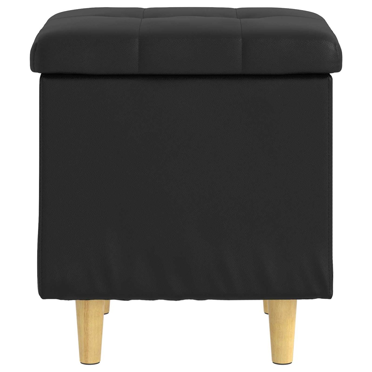 vidaXL Οθωμανικό αποθήκευσης Μαύρο 40 x 40 x 45 cm Τεχνητό δέρμα