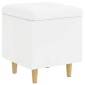vidaXL Οθωμανικό αποθήκευσης Λευκός 40 x 40 x 45 cm Τεχνητό δέρμα