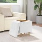 vidaXL Οθωμανικό αποθήκευσης Λευκός 40 x 40 x 45 cm Τεχνητό δέρμα