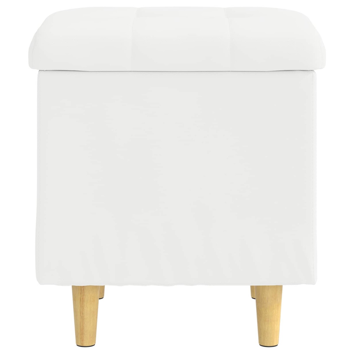 vidaXL Οθωμανικό αποθήκευσης Λευκός 40 x 40 x 45 cm Τεχνητό δέρμα
