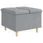 vidaXL Οθωμανικό αποθήκευσης Ανοιχτό γκρι 60 x 60 x 45 cm ύφασμα