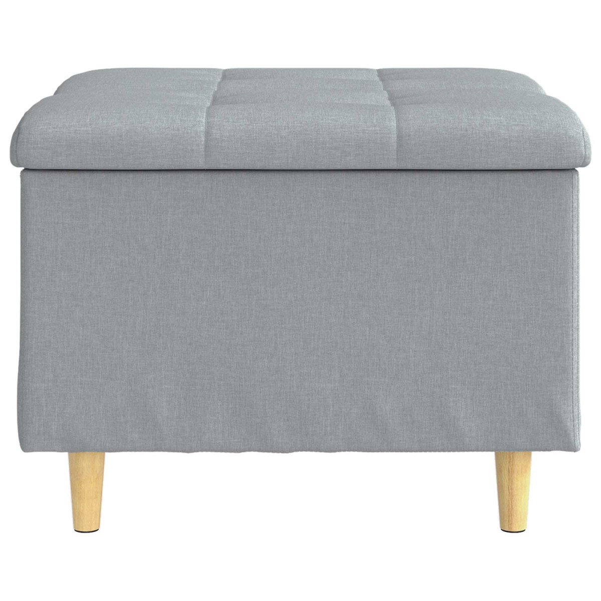 vidaXL Οθωμανικό αποθήκευσης Ανοιχτό γκρι 60 x 60 x 45 cm ύφασμα
