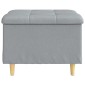 vidaXL Οθωμανικό αποθήκευσης Ανοιχτό γκρι 60 x 60 x 45 cm ύφασμα