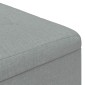 vidaXL Οθωμανικό αποθήκευσης Ανοιχτό γκρι 60 x 60 x 45 cm ύφασμα