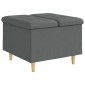 vidaXL Οθωμανικό αποθήκευσης Σκούρο Γκρι 60 x 60 x 45 cm ύφασμα