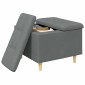 vidaXL Οθωμανικό αποθήκευσης Σκούρο Γκρι 60 x 60 x 45 cm ύφασμα
