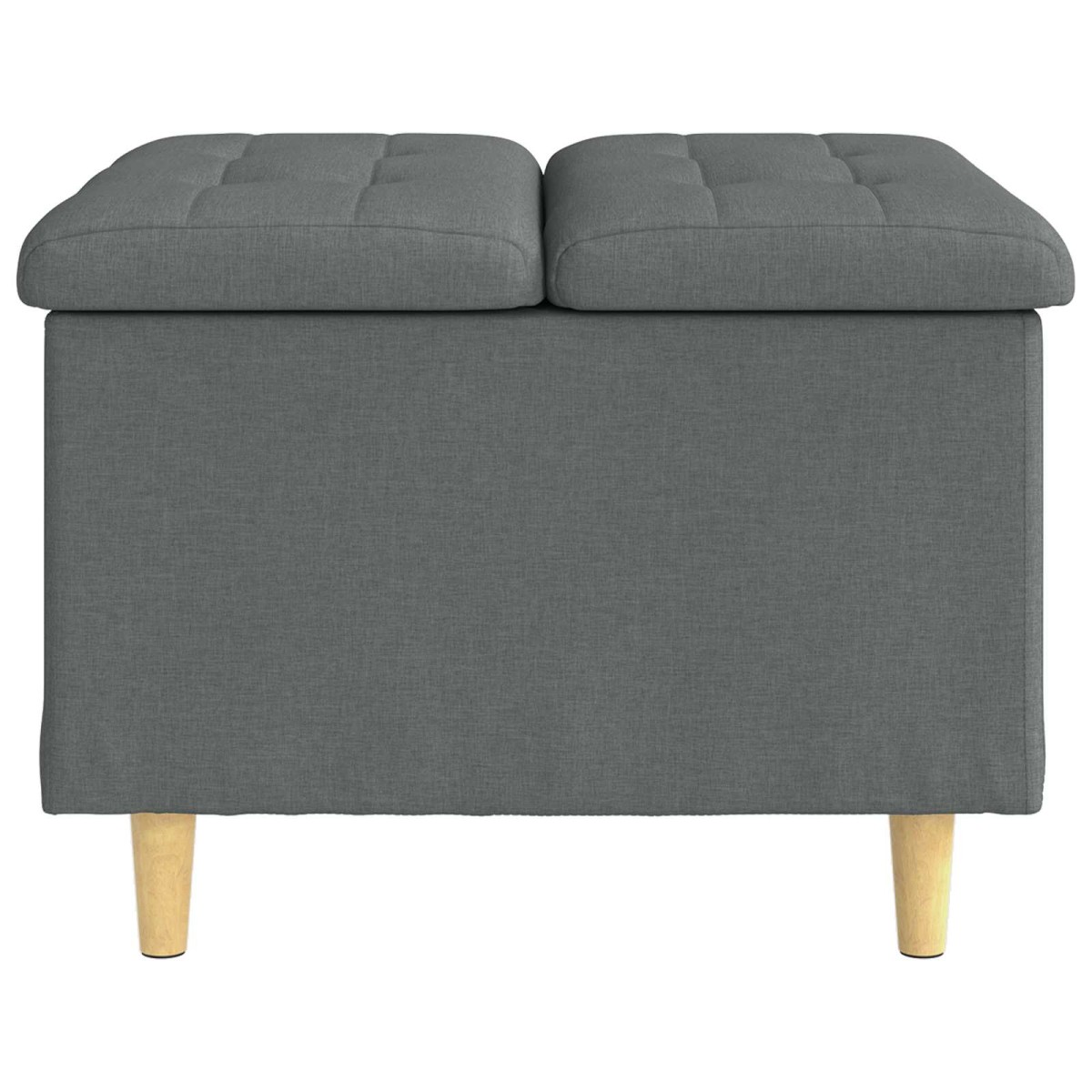 vidaXL Οθωμανικό αποθήκευσης Σκούρο Γκρι 60 x 60 x 45 cm ύφασμα