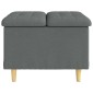 vidaXL Οθωμανικό αποθήκευσης Σκούρο Γκρι 60 x 60 x 45 cm ύφασμα
