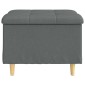 vidaXL Οθωμανικό αποθήκευσης Σκούρο Γκρι 60 x 60 x 45 cm ύφασμα