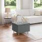 vidaXL Οθωμανικό αποθήκευσης Σκούρο Γκρι 60 x 60 x 45 cm ύφασμα