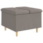 vidaXL Οθωμανικό αποθήκευσης με μαξιλάρι Taupe 60 x 60 x 45 cm ύφασμα
