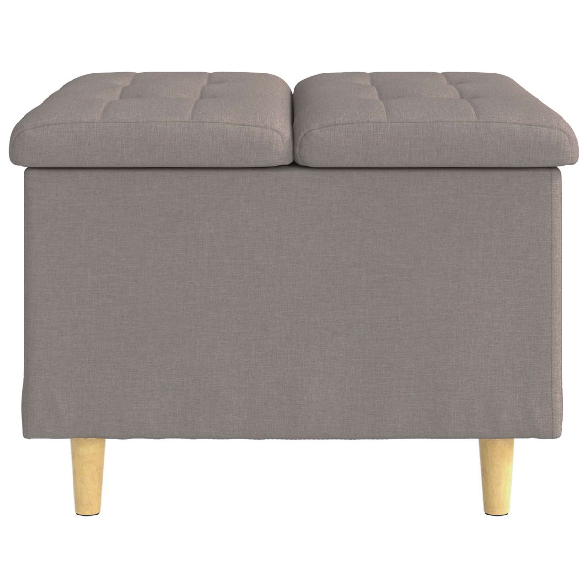 vidaXL Οθωμανικό αποθήκευσης με μαξιλάρι Taupe 60 x 60 x 45 cm ύφασμα