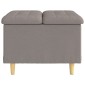 vidaXL Οθωμανικό αποθήκευσης με μαξιλάρι Taupe 60 x 60 x 45 cm ύφασμα