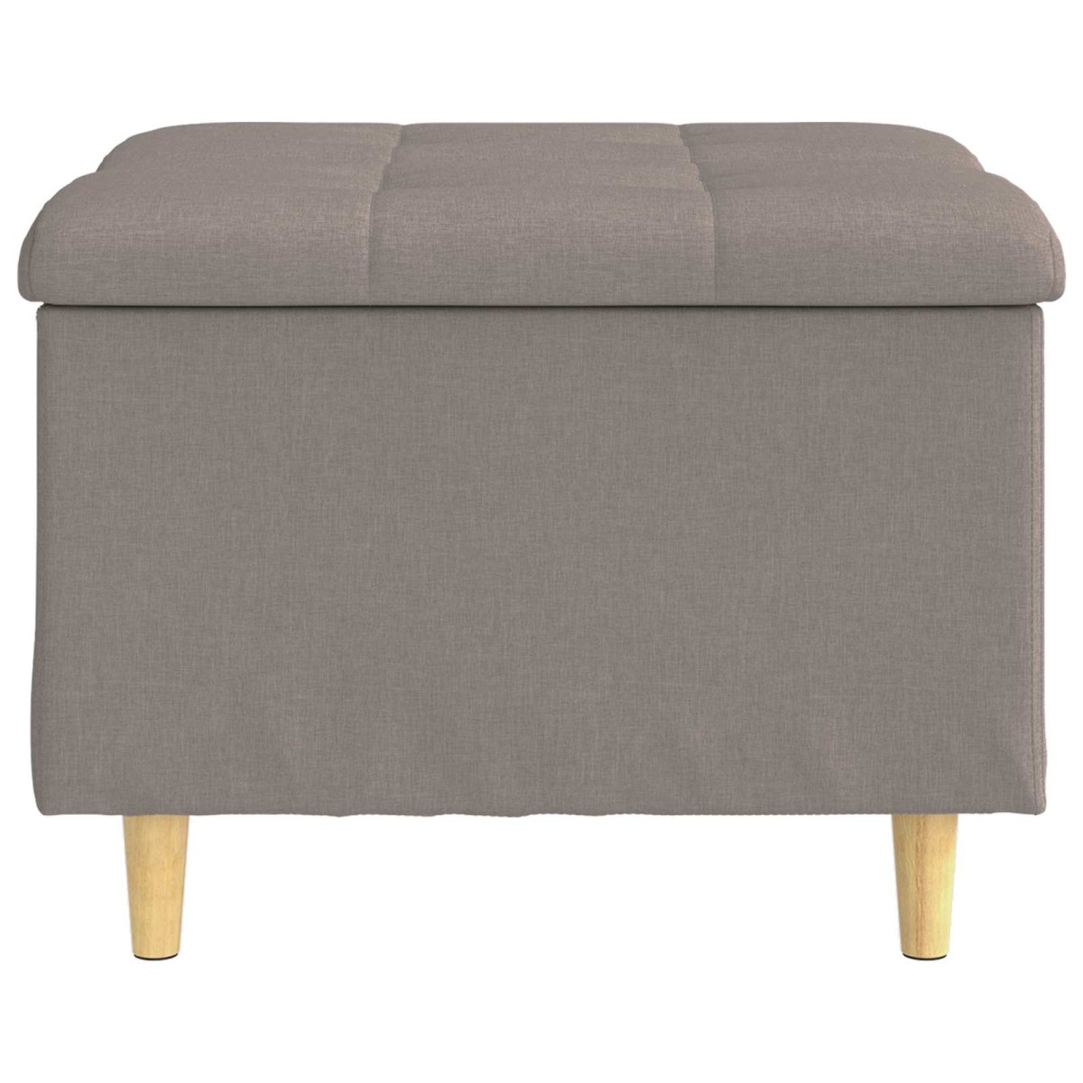 vidaXL Οθωμανικό αποθήκευσης με μαξιλάρι Taupe 60 x 60 x 45 cm ύφασμα