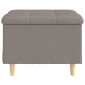 vidaXL Οθωμανικό αποθήκευσης με μαξιλάρι Taupe 60 x 60 x 45 cm ύφασμα