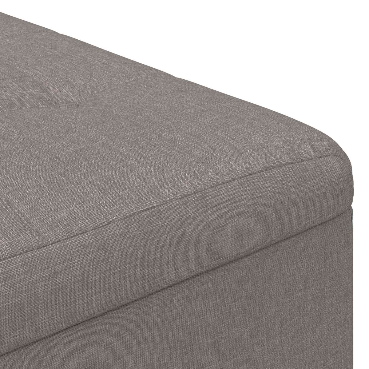 vidaXL Οθωμανικό αποθήκευσης με μαξιλάρι Taupe 60 x 60 x 45 cm ύφασμα