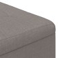 vidaXL Οθωμανικό αποθήκευσης με μαξιλάρι Taupe 60 x 60 x 45 cm ύφασμα