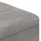 vidaXL Οθωμανικό αποθήκευσης Ανοιχτό γκρι 60 x 60 x 45 cm Βελούδο