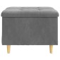 vidaXL Οθωμανικό αποθήκευσης Σκούρο Γκρι 60 x 60 x 45 cm Βελούδο