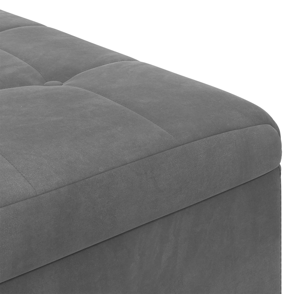 vidaXL Οθωμανικό αποθήκευσης Σκούρο Γκρι 60 x 60 x 45 cm Βελούδο