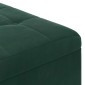 vidaXL Οθωμανικό αποθήκευσης Σκούρο Πράσινο 60 x 60 x 45 cm Βελούδο