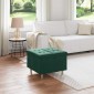 vidaXL Οθωμανικό αποθήκευσης Σκούρο Πράσινο 60 x 60 x 45 cm Βελούδο