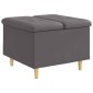 vidaXL Οθωμανικό αποθήκευσης Γκρι 60 x 60 x 45 cm Τεχνητό δέρμα