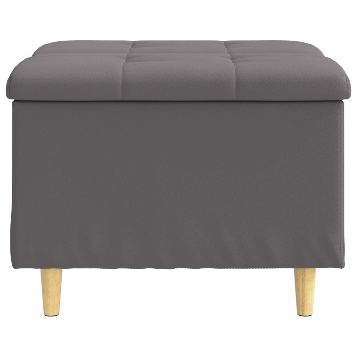 vidaXL Οθωμανικό αποθήκευσης Γκρι 60 x 60 x 45 cm Τεχνητό δέρμα