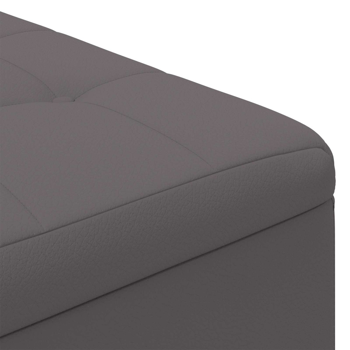 vidaXL Οθωμανικό αποθήκευσης Γκρι 60 x 60 x 45 cm Τεχνητό δέρμα