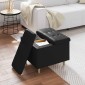 vidaXL Οθωμανικό αποθήκευσης Μαύρο 60 x 60 x 45 cm Τεχνητό δέρμα