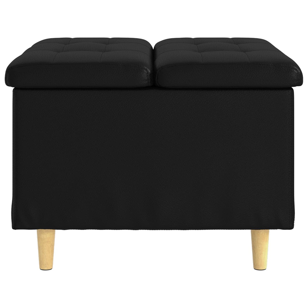 vidaXL Οθωμανικό αποθήκευσης Μαύρο 60 x 60 x 45 cm Τεχνητό δέρμα