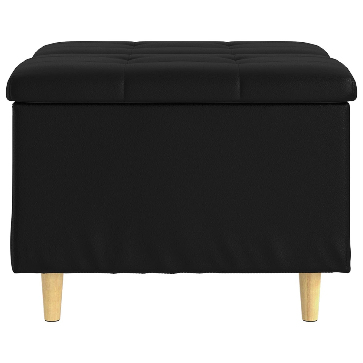 vidaXL Οθωμανικό αποθήκευσης Μαύρο 60 x 60 x 45 cm Τεχνητό δέρμα