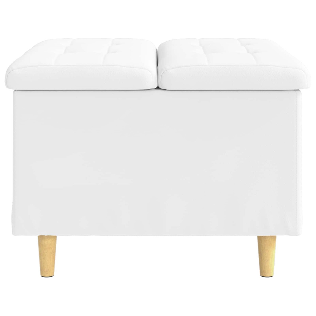 vidaXL Οθωμανικό αποθήκευσης Λευκός 60 x 60 x 45 cm Τεχνητό δέρμα