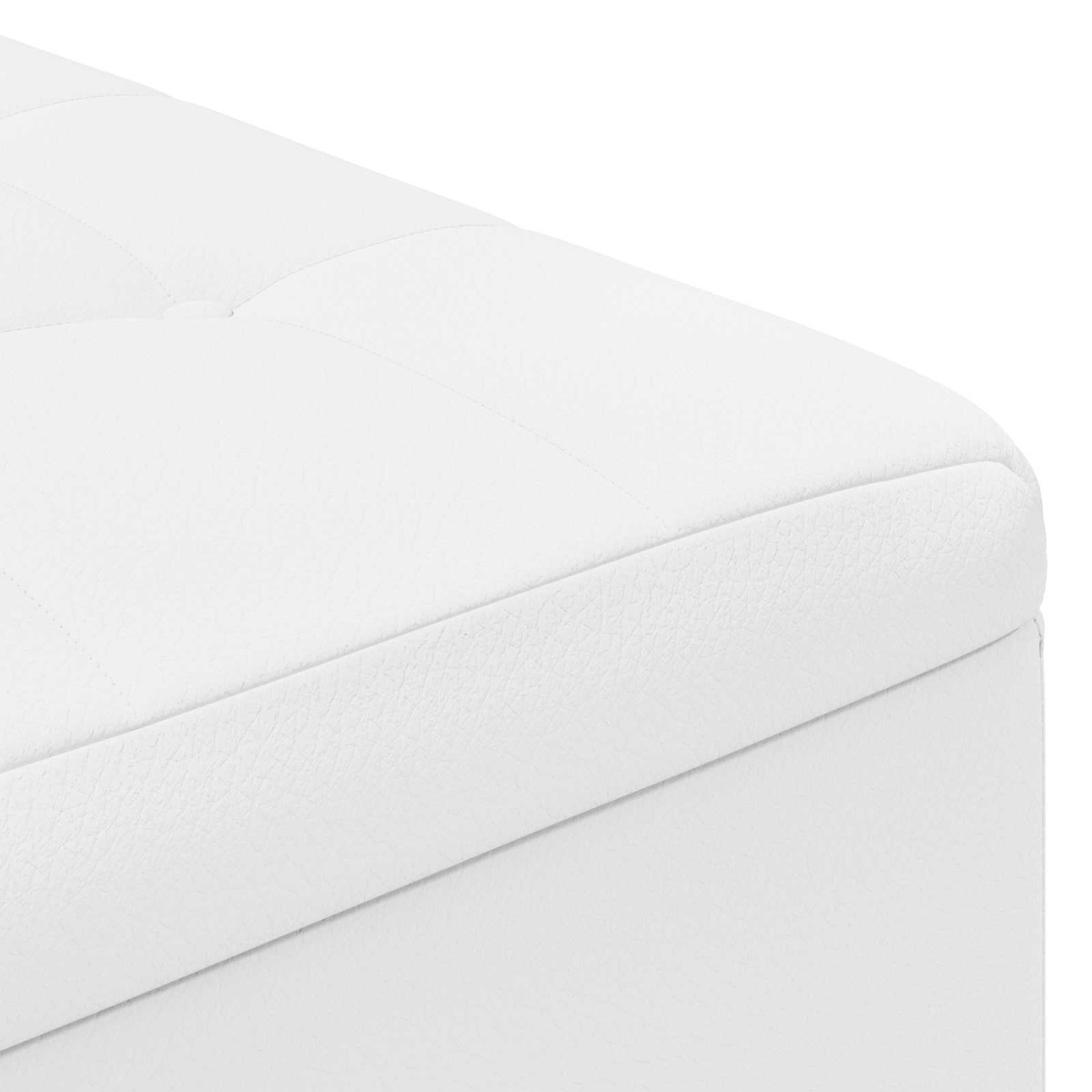 vidaXL Οθωμανικό αποθήκευσης Λευκός 60 x 60 x 45 cm Τεχνητό δέρμα