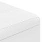 vidaXL Οθωμανικό αποθήκευσης Λευκός 60 x 60 x 45 cm Τεχνητό δέρμα